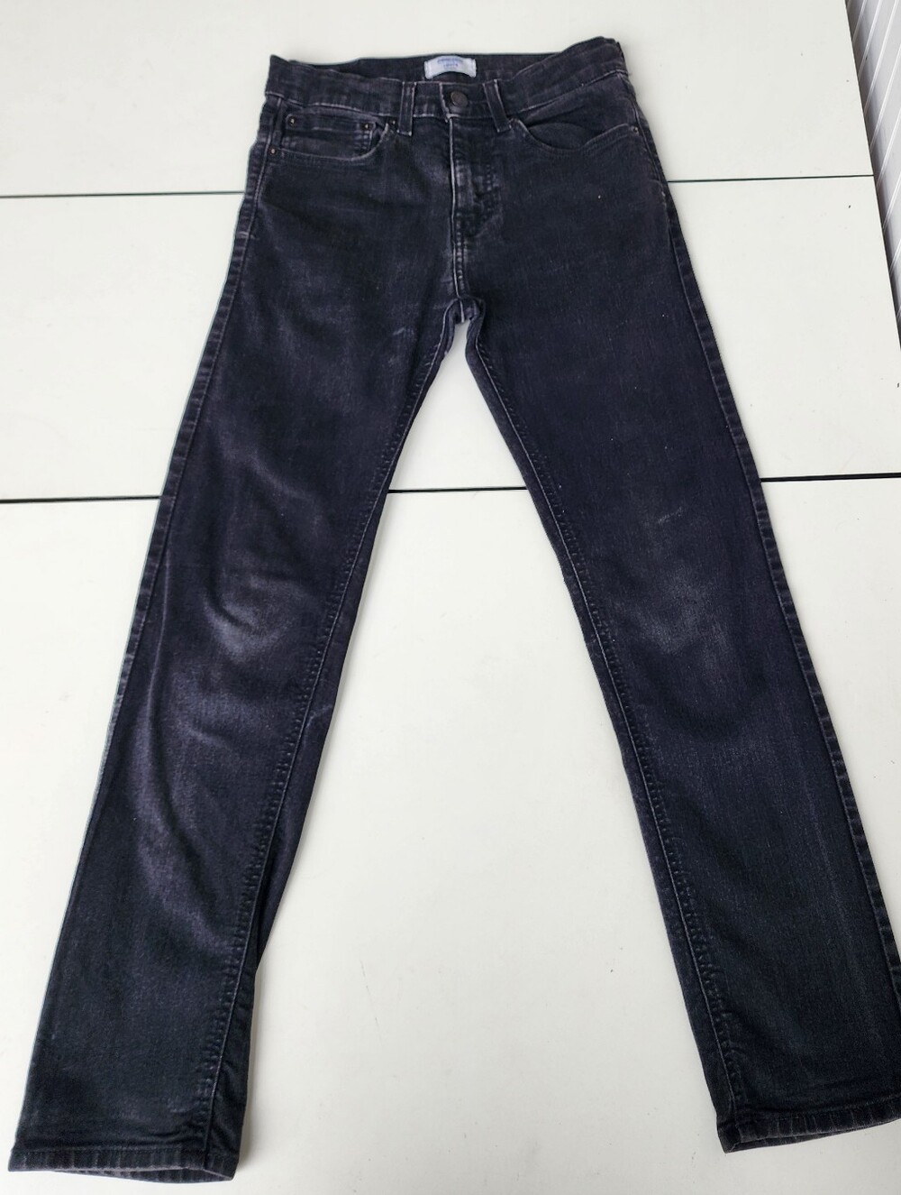 Denizen From Levi's Jeans Boys Size 16 Faded Black Fit Mid Rise Adjastable J8